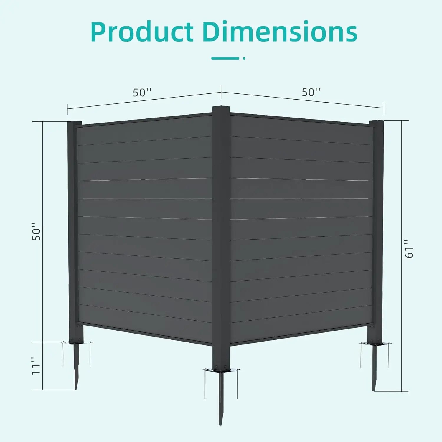 Outdoor Privacy Screens, 50" W x 50" H - 2 Panels by HouseOfZazla