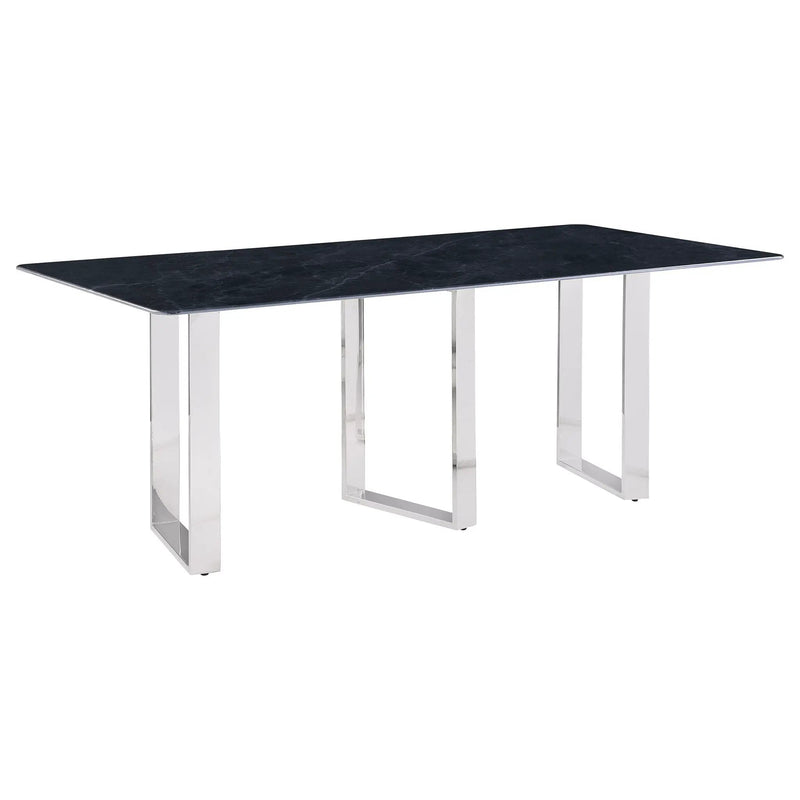 Forster - Rectangular Sintered Stone Dining Table - Gray by HouseOfZazla