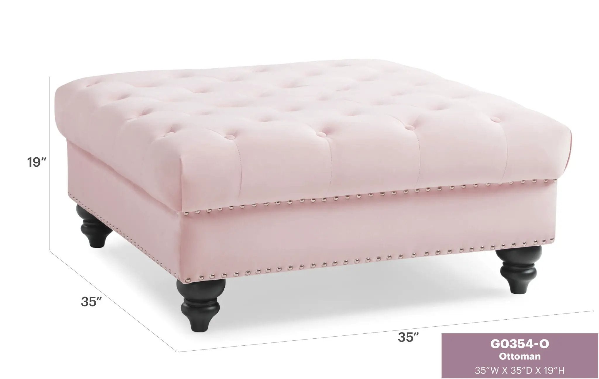 Soft Charming Traditional Ottoman by Unique Piece Furniture