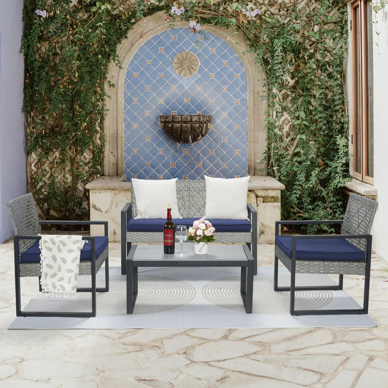 4-Piece Patio Furniture Set by HouseOfZazla