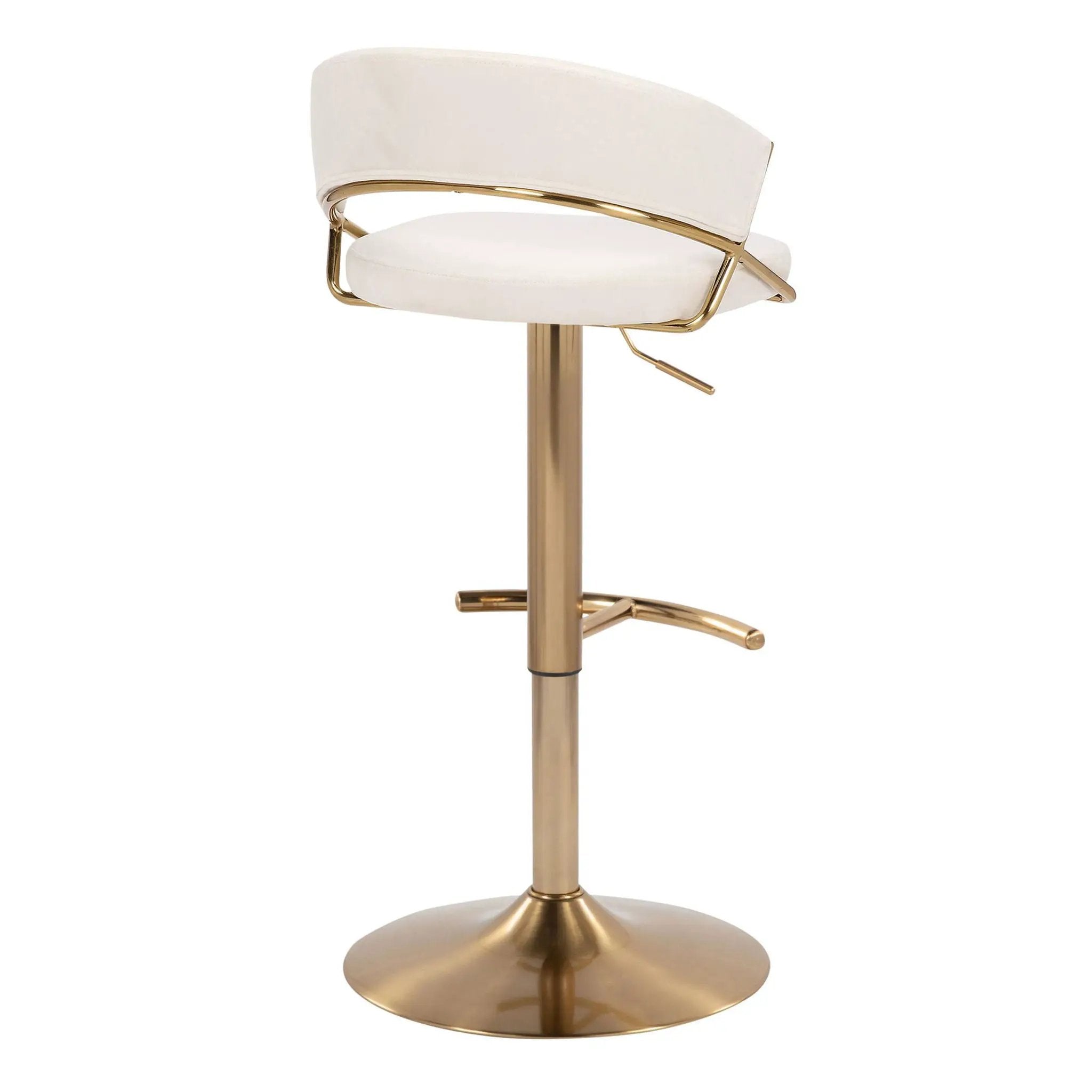 Jie - Contemporary Adjustable Barstool With Swivel With Rounded T Footrest (Set of 2) by Unique Piece Furniture