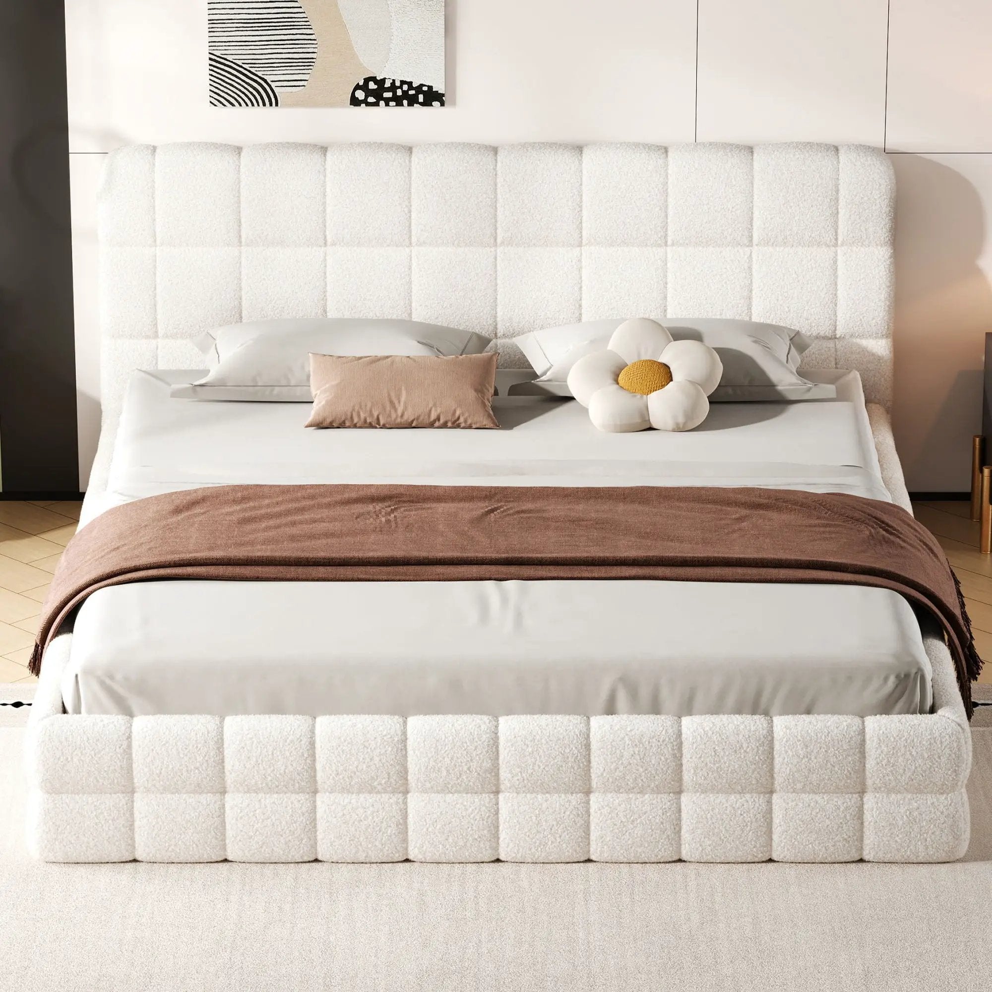 Upholstered Platform Bed With Headboard by Unique Piece Furniture