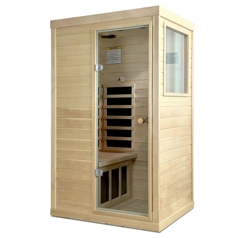 Canadian Hemlock Wood One Person Far Infrared Sauna by HouseOfZazla