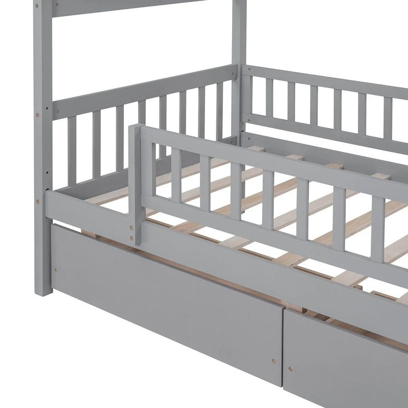 House Bed With 2 Drawers by Unique Piece Furniture
