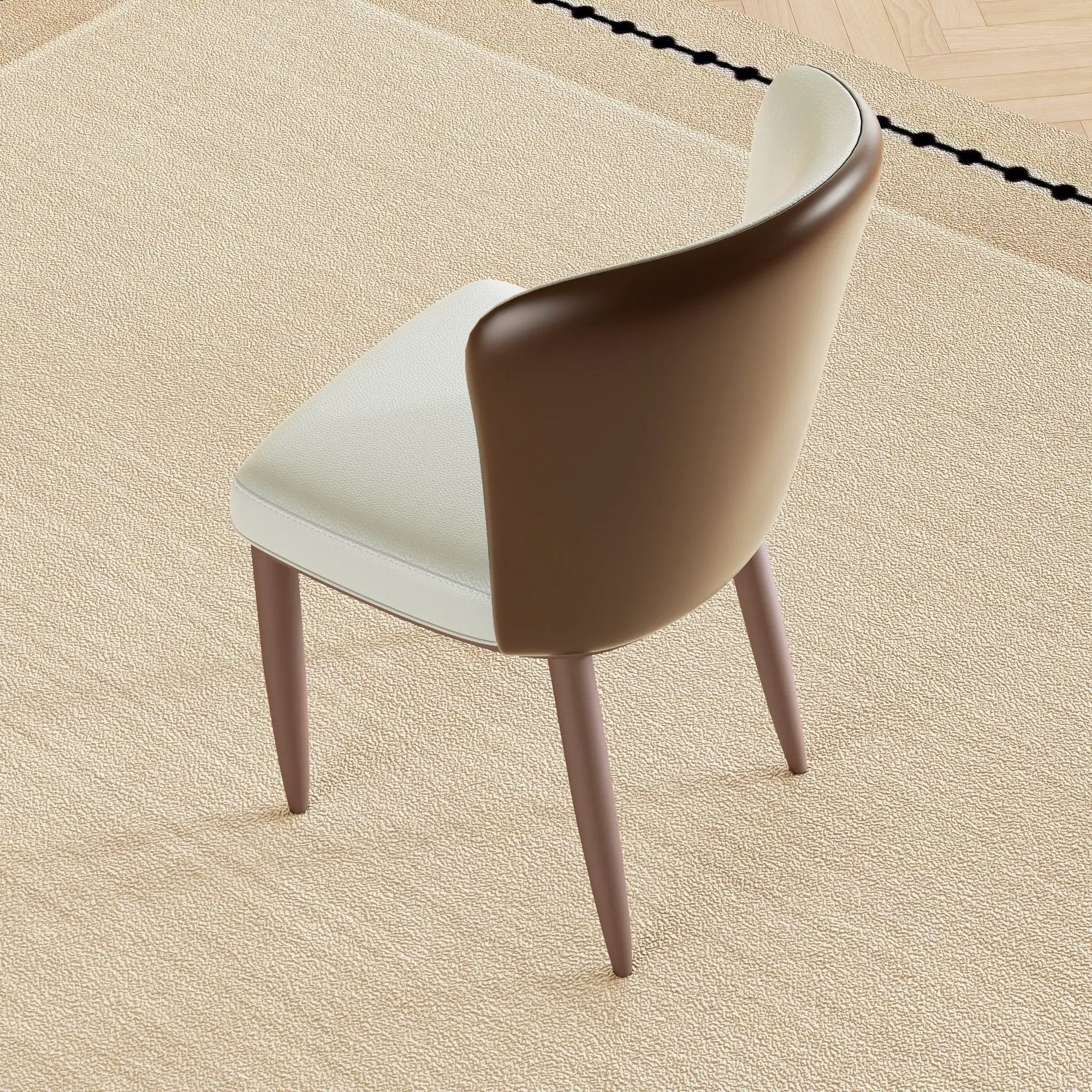 Dining Chair With Carbon Steel Legs, Comfortable Seating, (Set of 2) - White by Unique Piece Furniture
