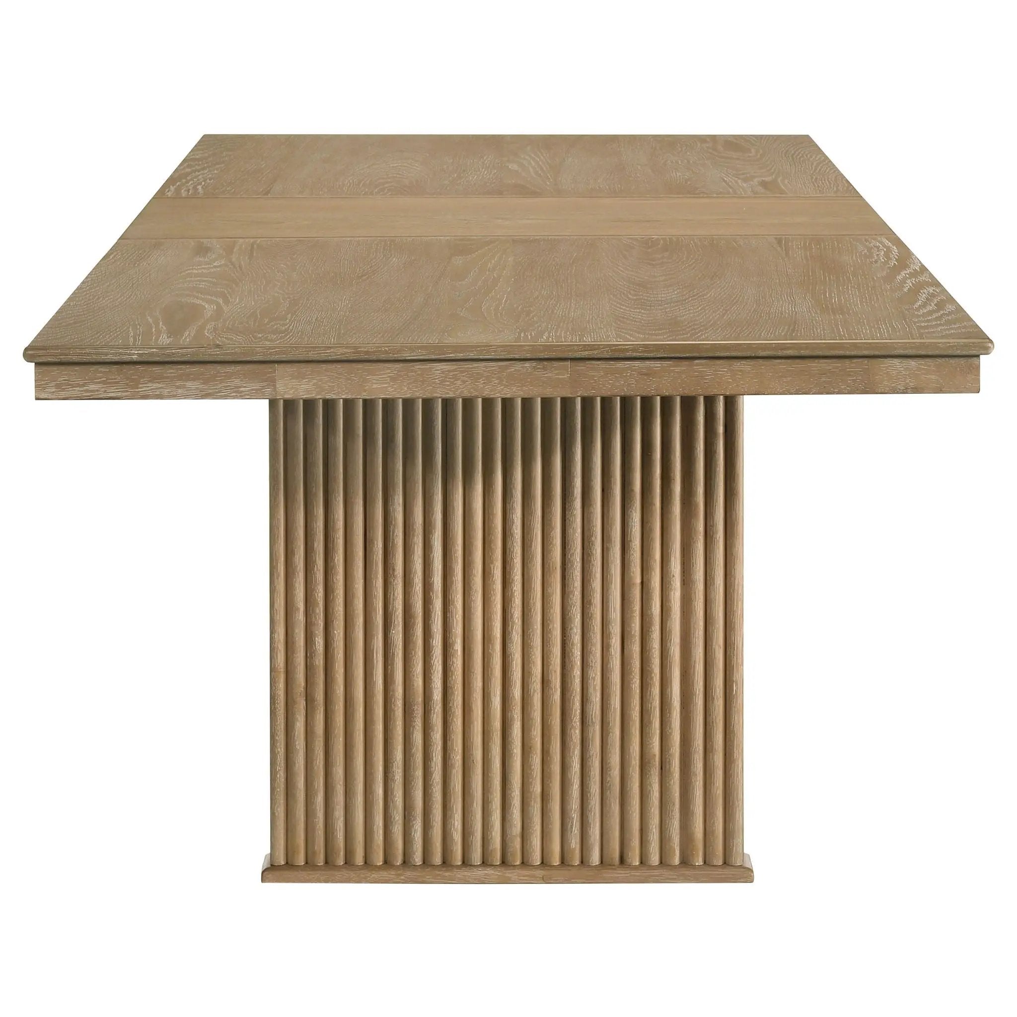 Adina 89-inch Extension Dining Table Distressed Light Brown by Unique Piece Furniture