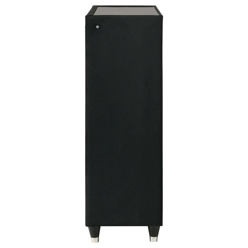 Lorient 5-drawer LED Chest of Drawers Black by Unique Piece Furniture