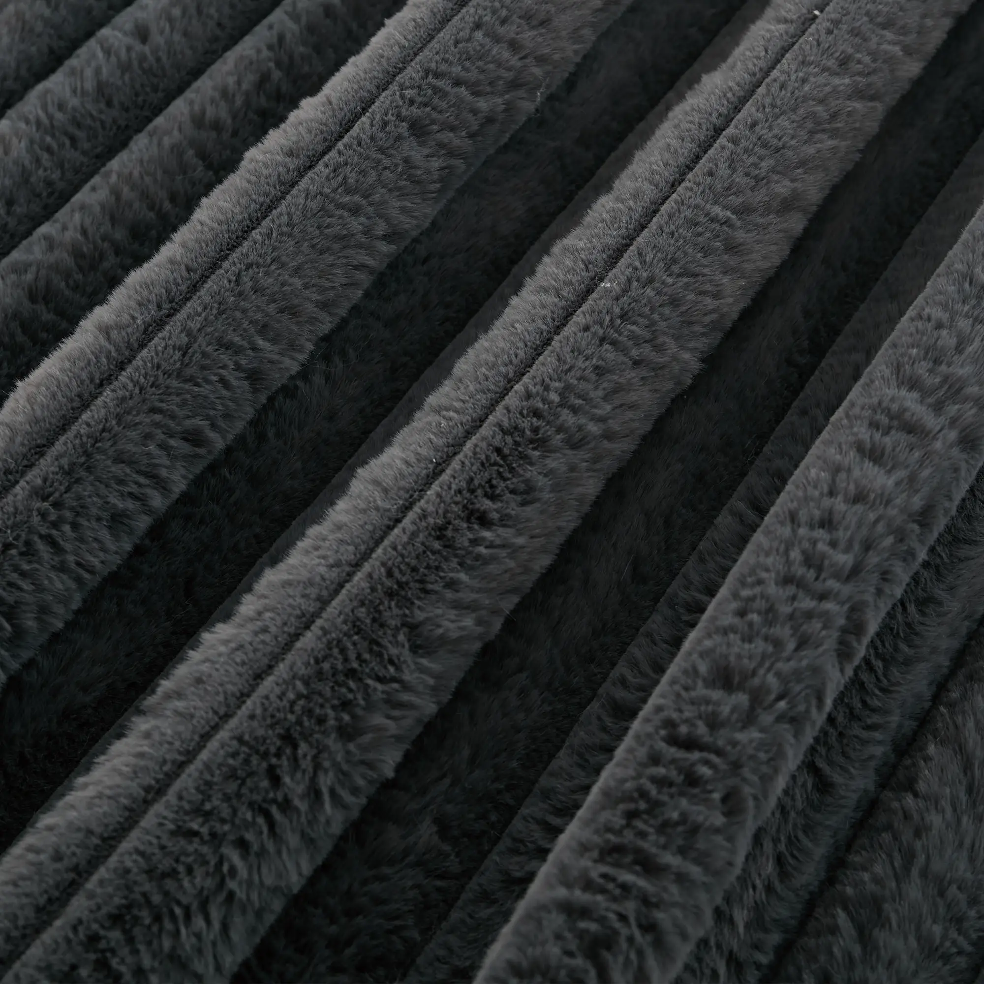 Oversized Corduroy Chaise Lounge with Ottoman in Dark Gray by HouseOfZazla