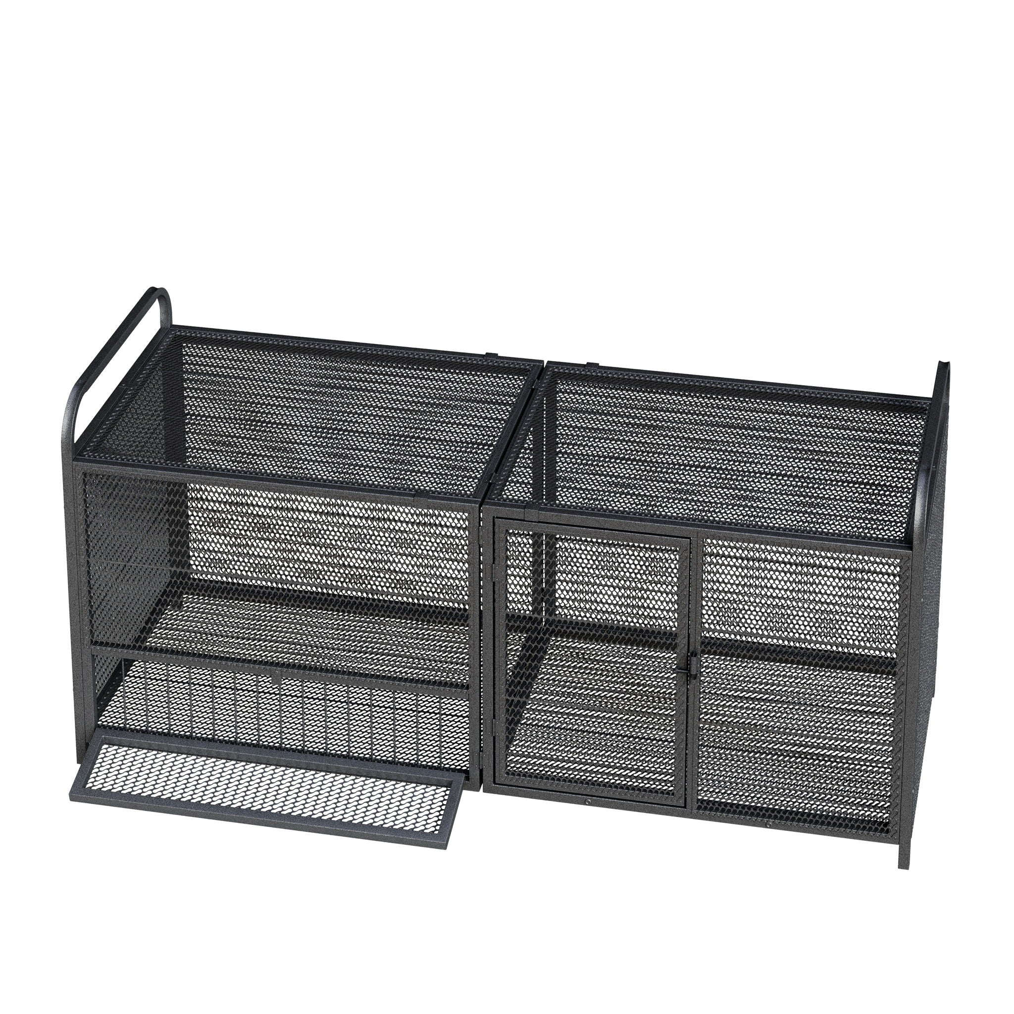 Chicken Cage, Poultry Breeding Coop - Black / Silver by HouseOfZazla