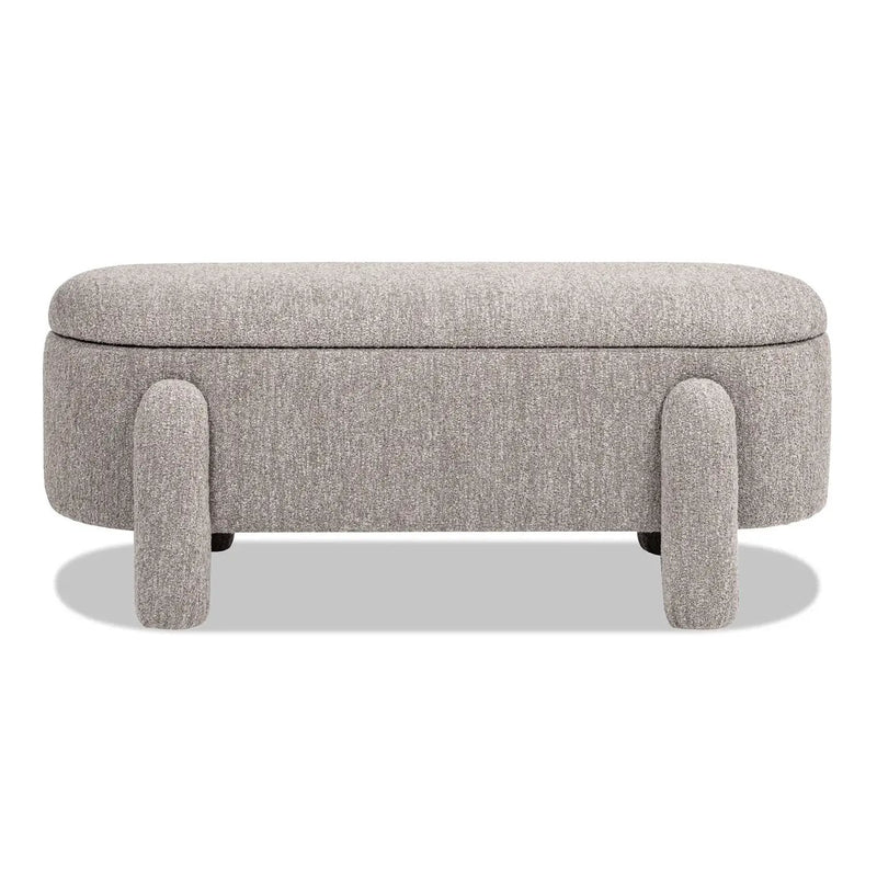 Hugo - Oval Fully Upholstered Storage Bench by HouseOfZazla