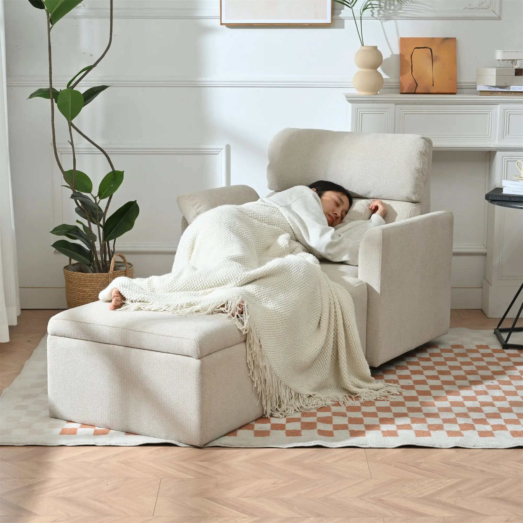 Oversized Chair with Storage Ottoman by HouseOfZazla
