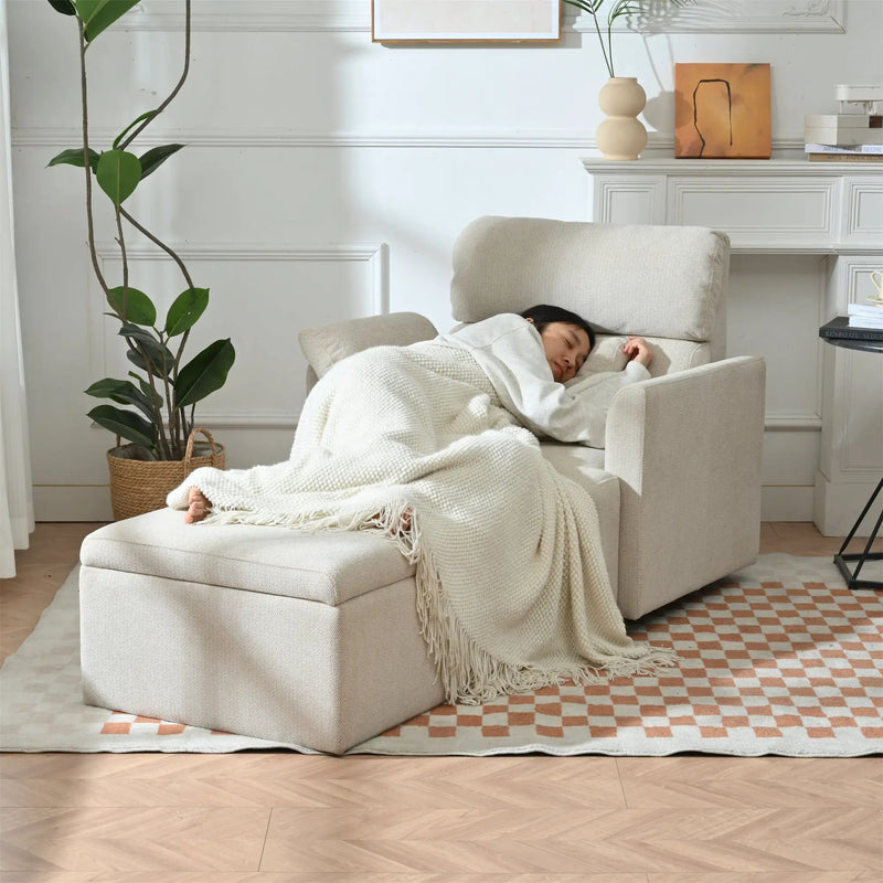 Oversized Chair with Storage Ottoman by HouseOfZazla