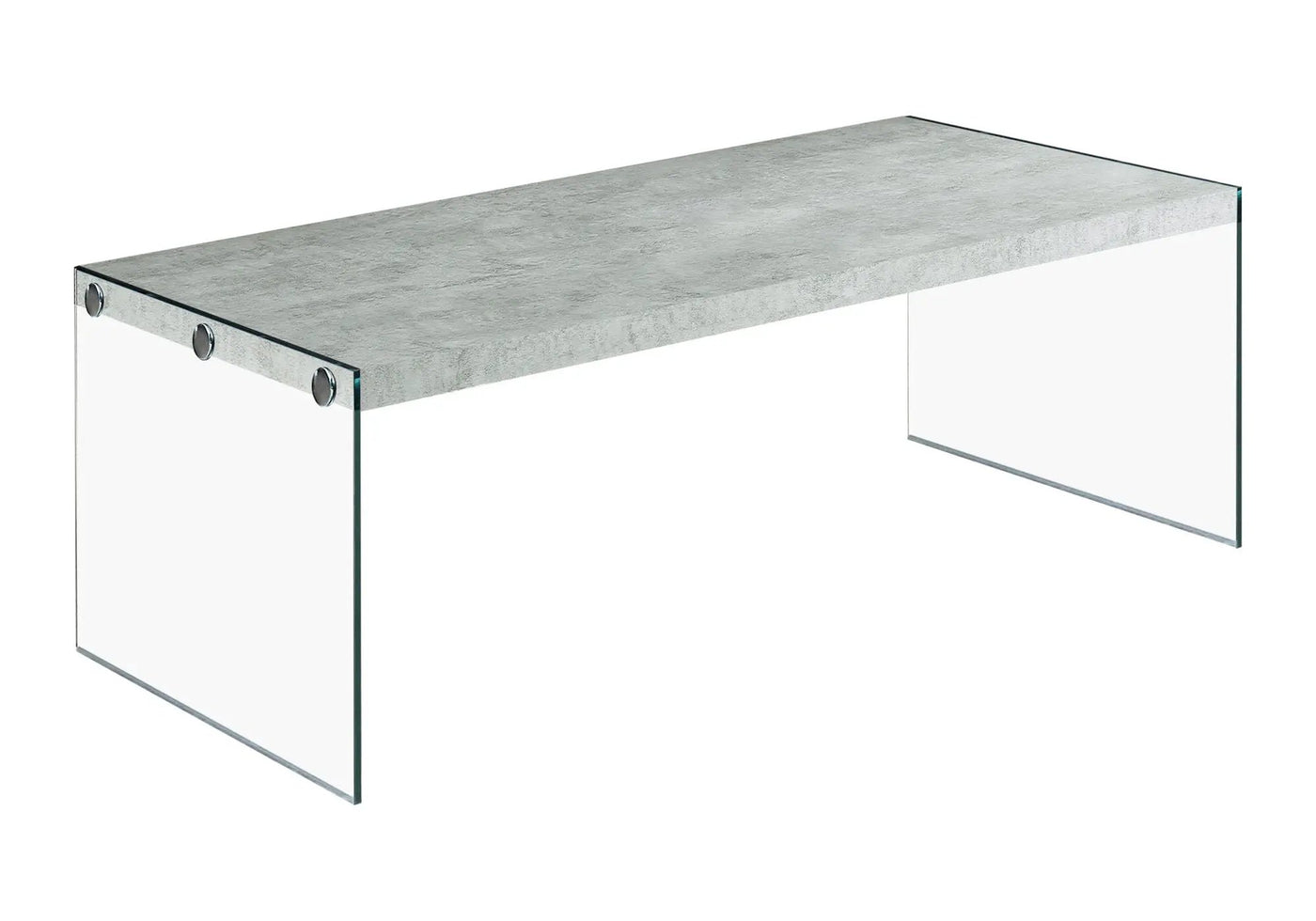 Coffee Table Rectangular For Living Room Clear Tempered Glass by HouseOfZazla