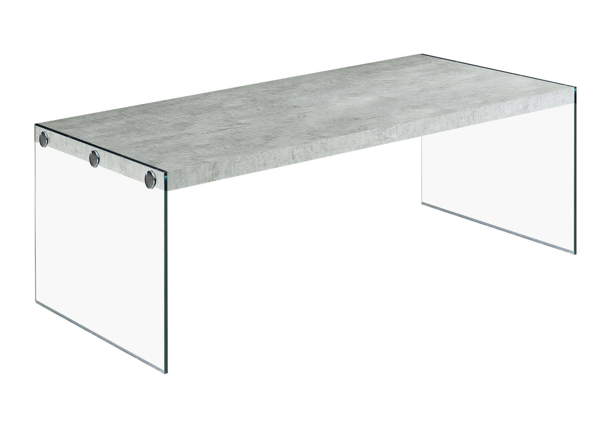 Rectangular Coffee Table with Clear Tempered Glass Sides - White or Gray, photo 7 of 8
