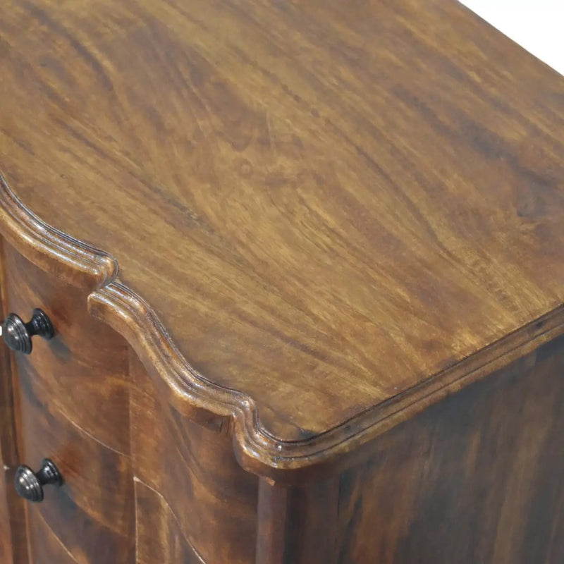 Solid Wood Lume Panel Bedside Table by HouseOfZazla
