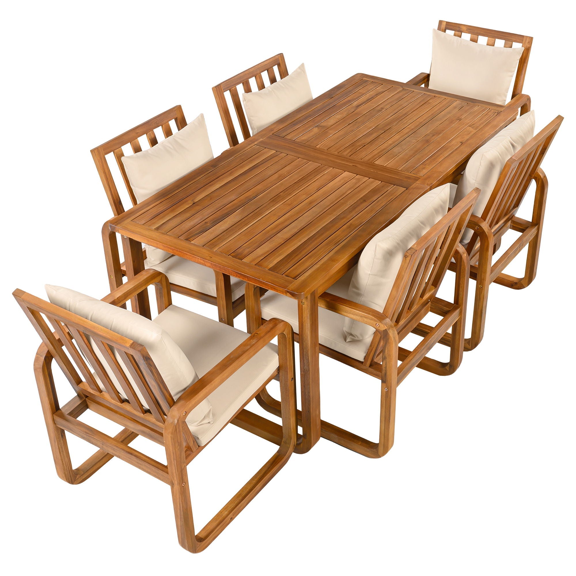 7 Piece Outdoor Patio Dining Set With Removable Cushions by HouseOfZazla