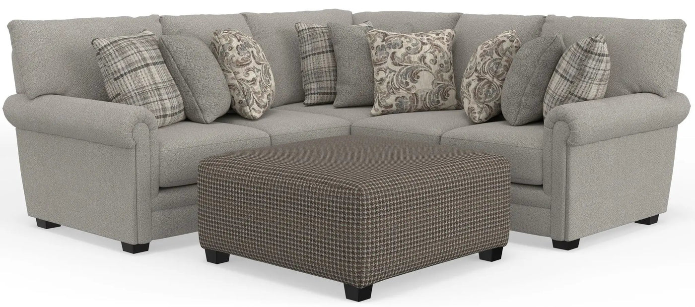 Livingston - Sectional With Comfort Coil Seating, 40" Cocktail Ottoman And Accent Pillows Included by Unique Piece Furniture