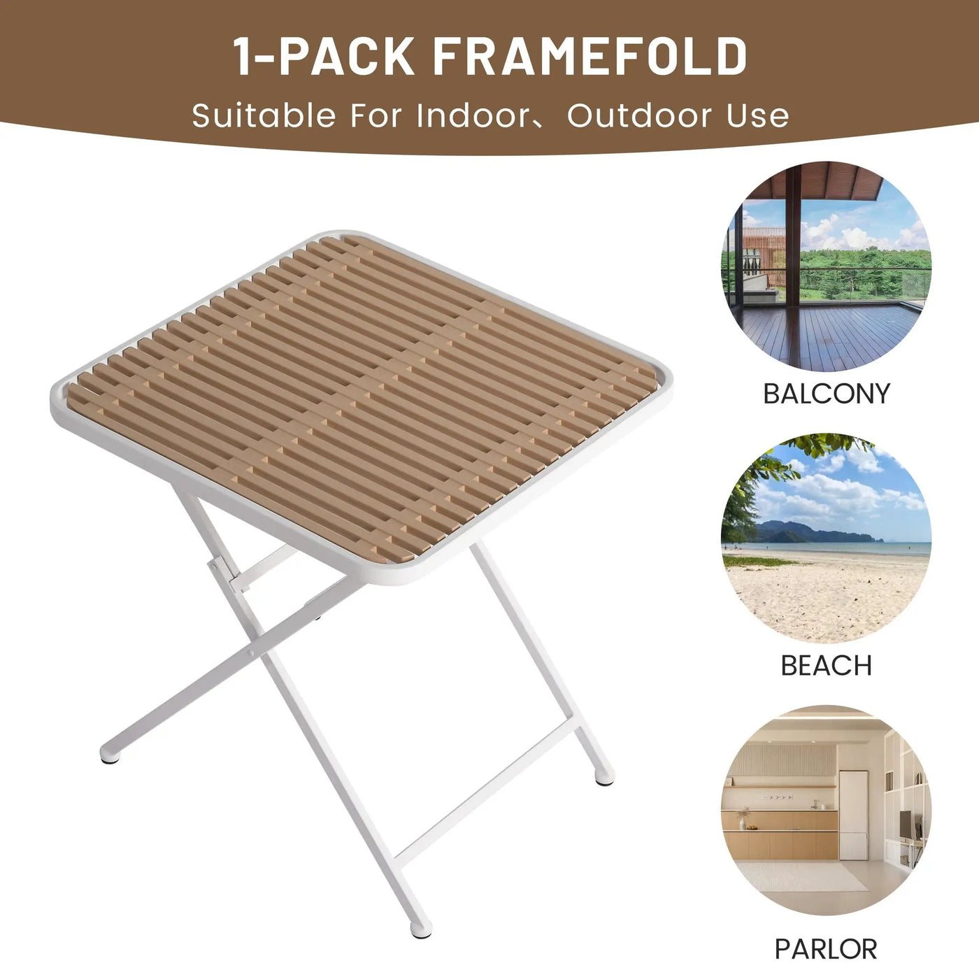 4 Piece Set Of Modern Designed Single Chairs With Folding Square Table by HouseOfZazla