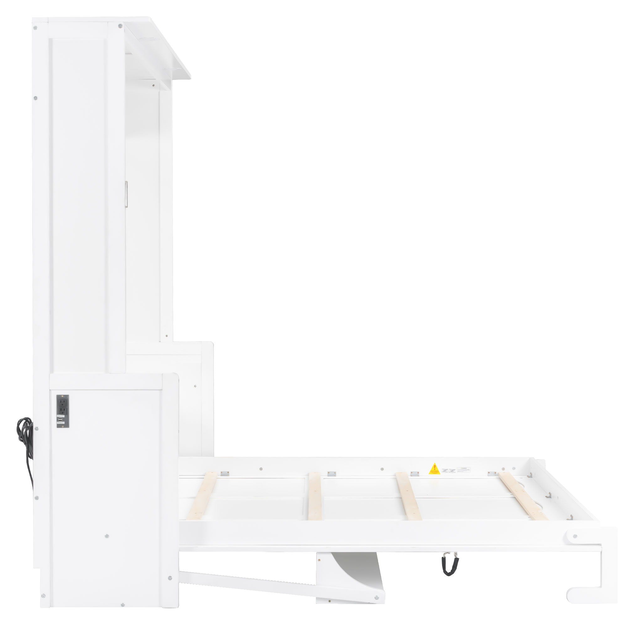 Murphy Bed With Desk, LED Lights & USB Charging Station by HouseOfZazla
