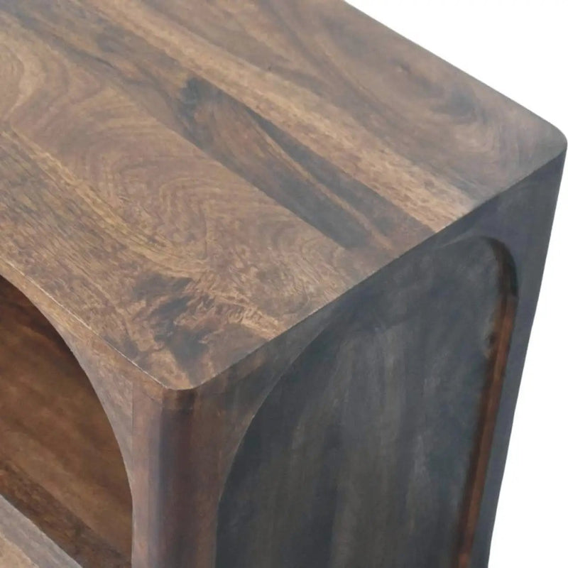 Solid Wood Arc-Line Bedside Table by HouseOfZazla