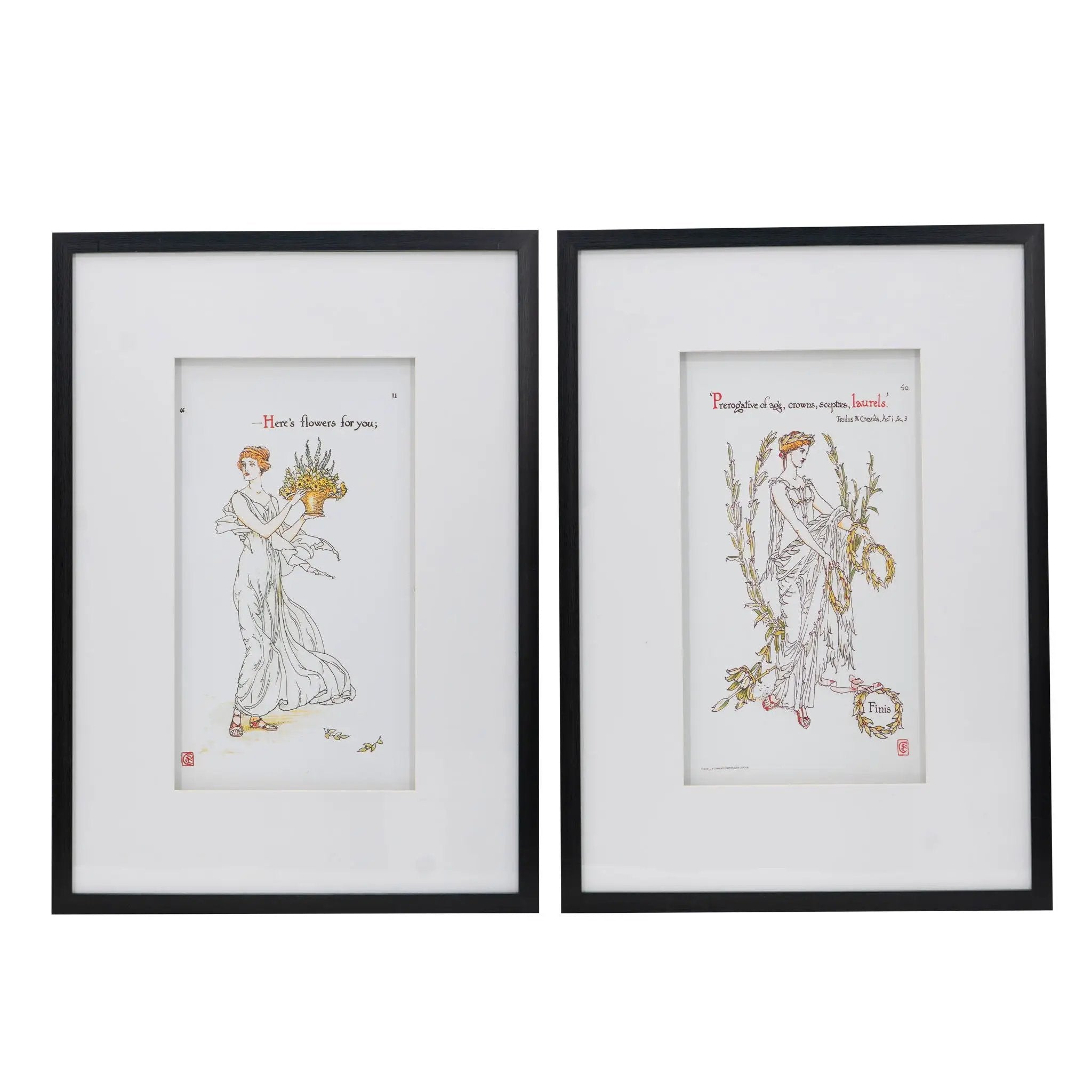 Wall Arts (Set of 2) - Black White by Unique Piece Furniture