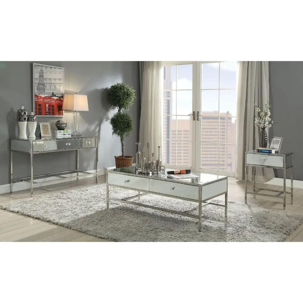 Weigela - Coffee Table - Mirrored & Chrome by Unique Piece Furniture