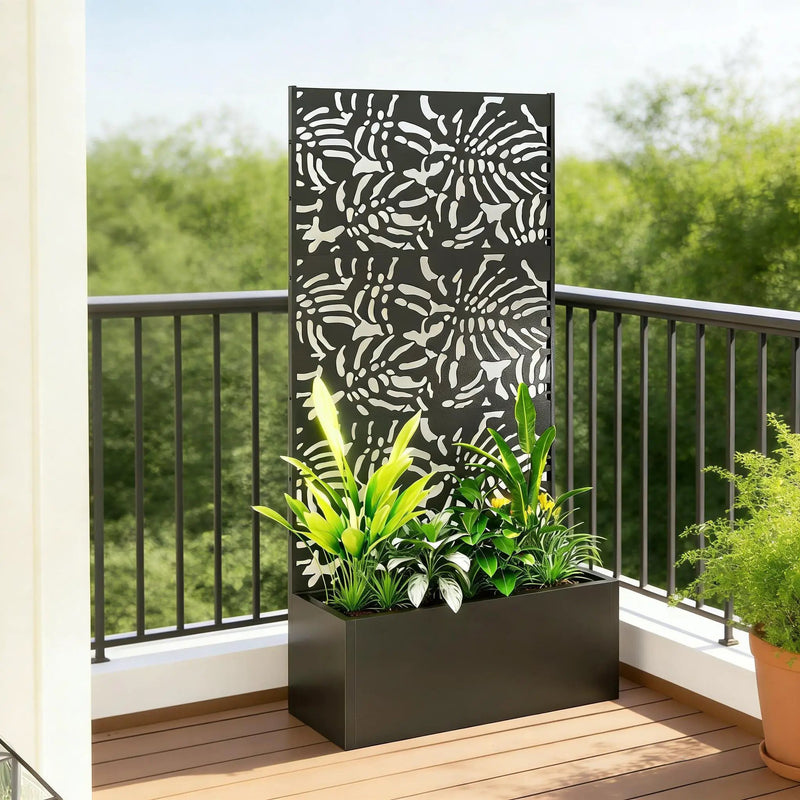 Trellis Planter with Spacious Metal Box and Efficient Drainage by HouseOfZazla