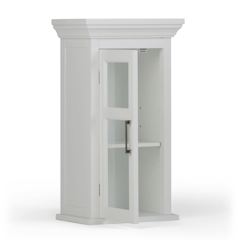 Pure White Single Door Wall Cabinet with Adjustable Shelf - White, photo 6 of 9