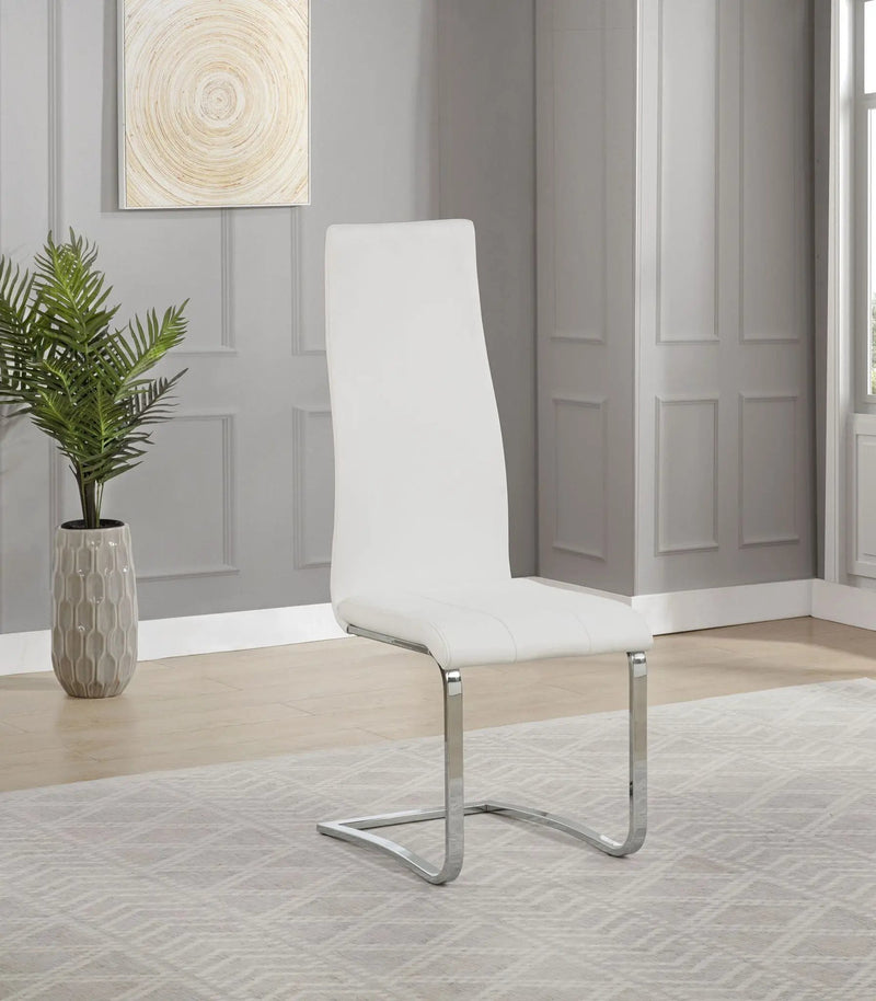 Montclair Upholstered Dining Side Chair White (Set of 4) by Unique Piece Furniture