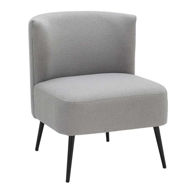 Fran - Contemporary Slipper Chair - Black / Light Gray by HouseOfZazla