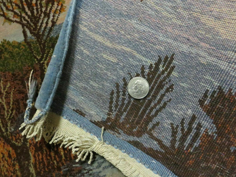 2' X 3' Vintage Handmade Pakistan Pictorial Rug Carpet Scenery Bird Tree Wow by Jewel Rugs