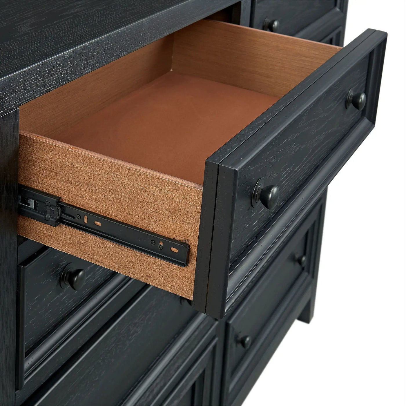 8 Drawer Dresser With Framed Fronts And Smooth Metal Glides by HouseOfZazla