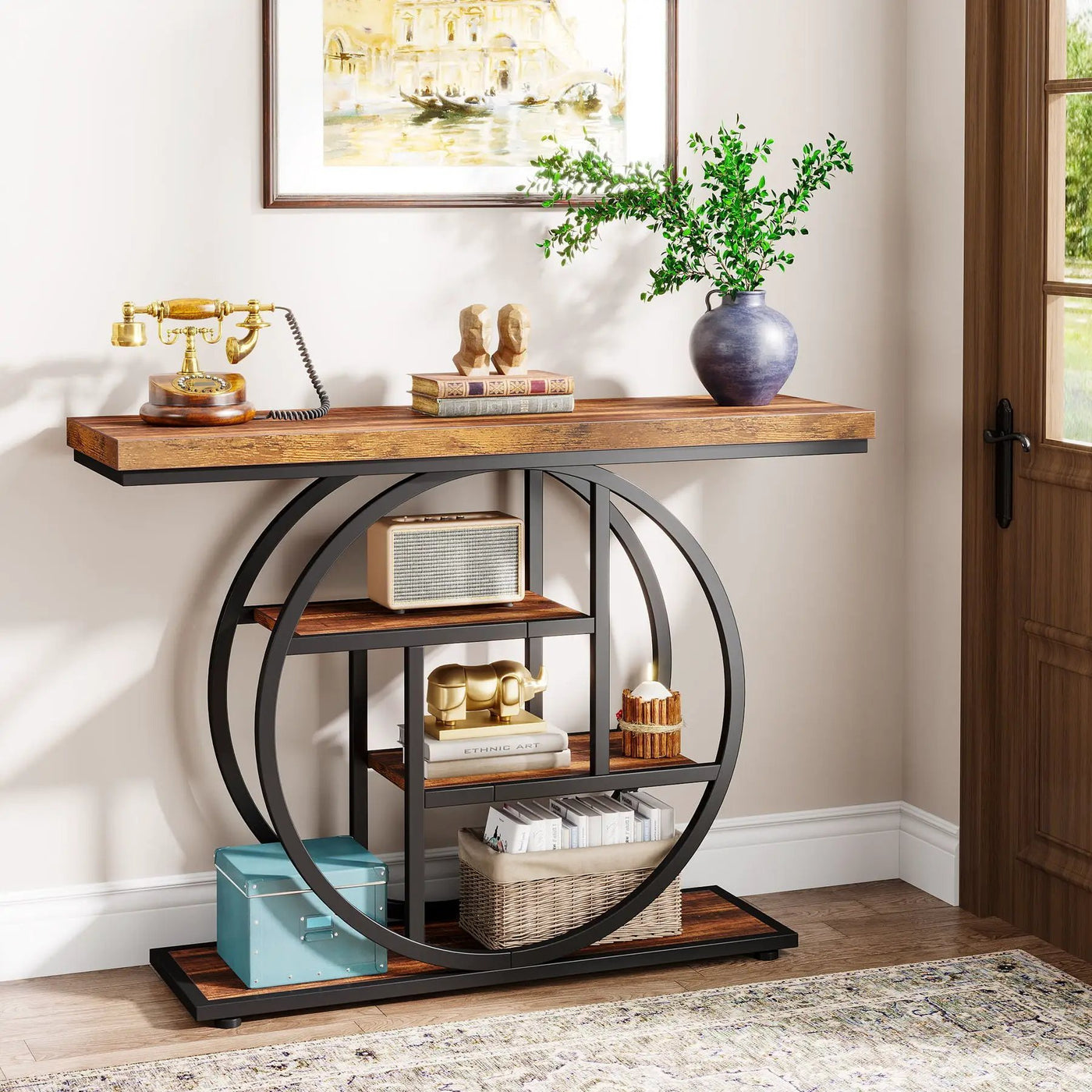 Console Table With 4 Tier Design For Living Hallway by HouseOfZazla