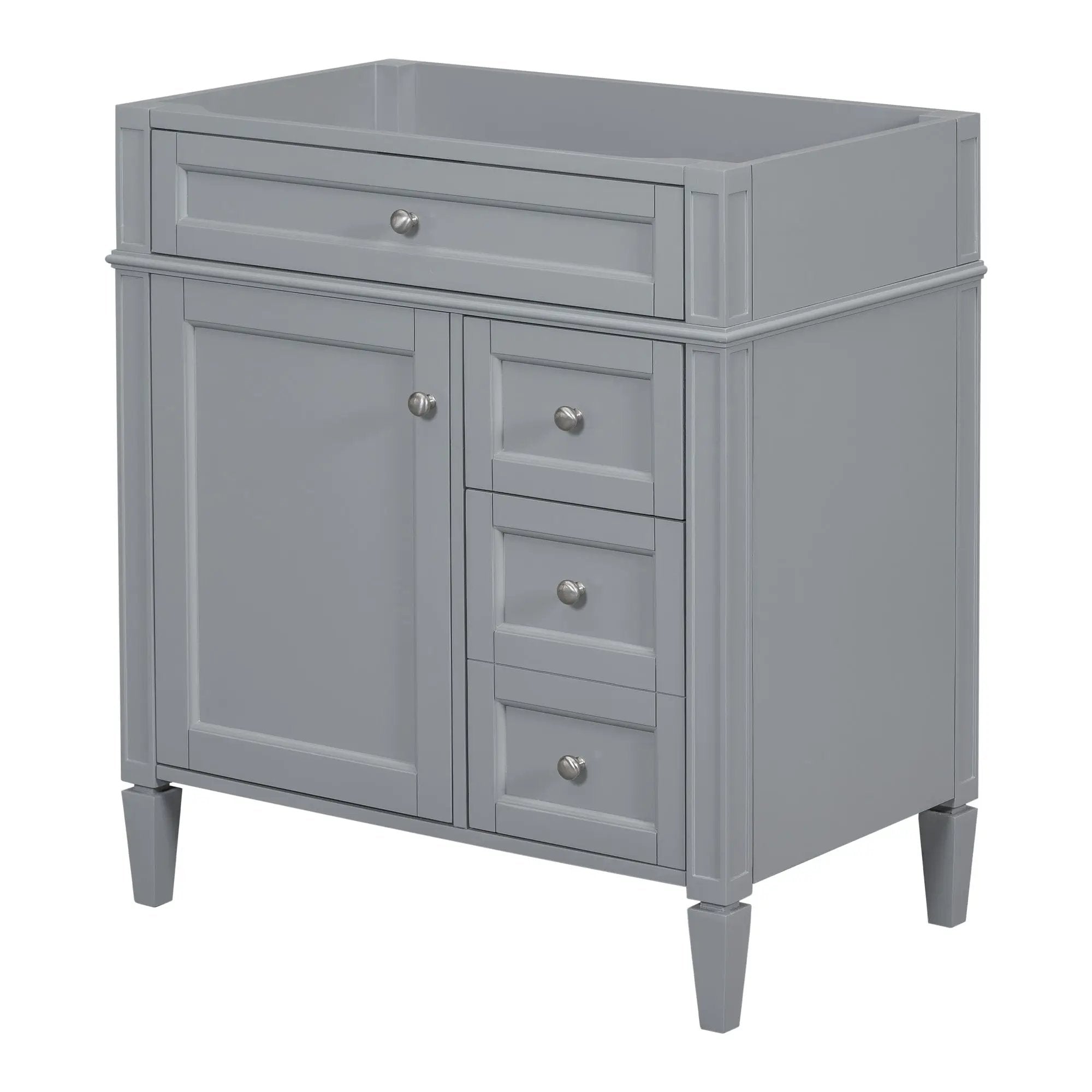 Bathroom Vanity With 2 Drawers And Tip-Out Drawer, Storage Cabinet by Unique Piece Furniture