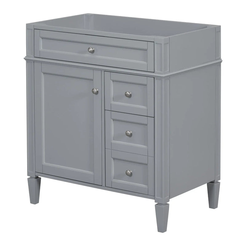 Bathroom Vanity With 2 Drawers And Tip-Out Drawer, Storage Cabinet by Unique Piece Furniture