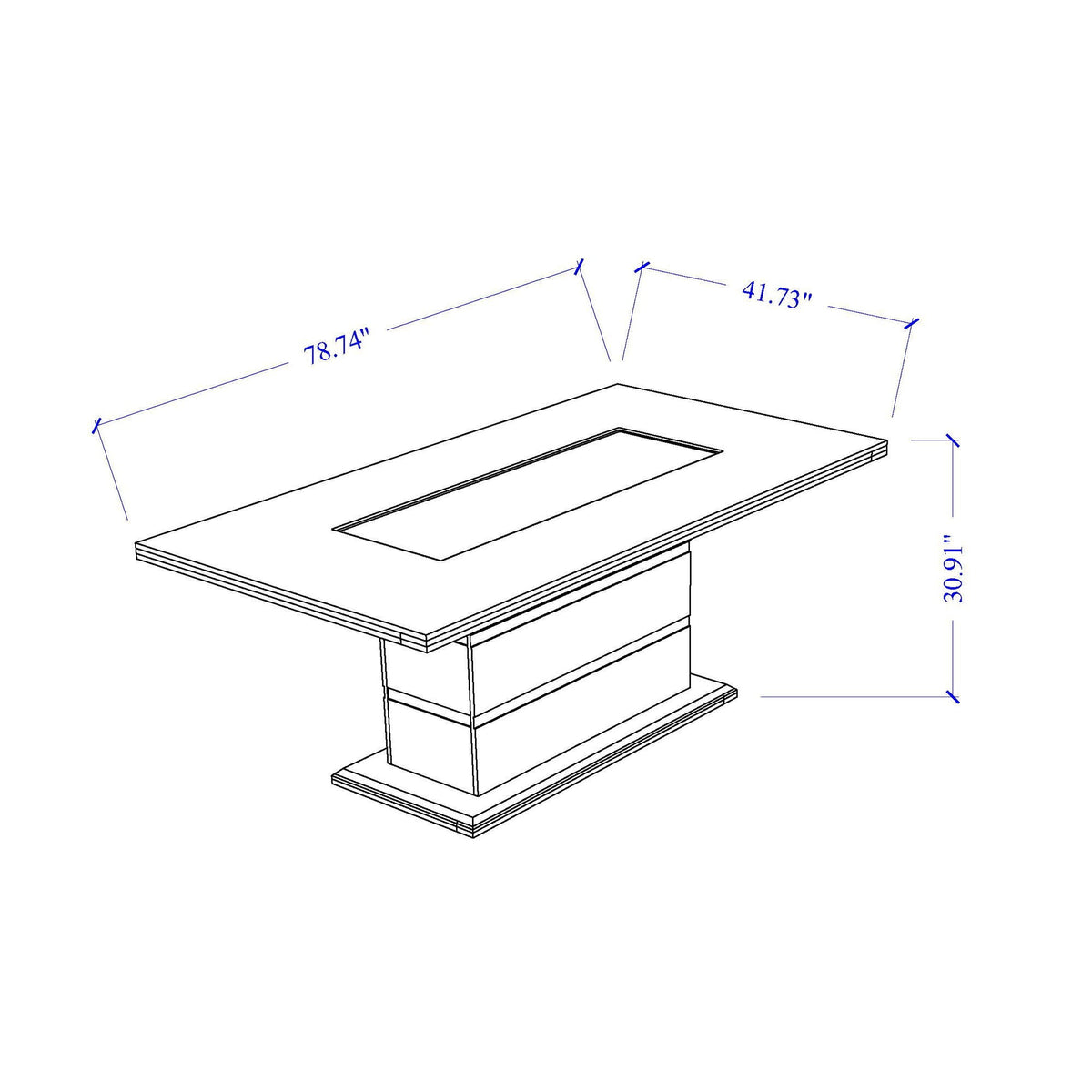 Ariya Dining Table with High Gloss Finish - Dark Gray or White, photo 11 of 11