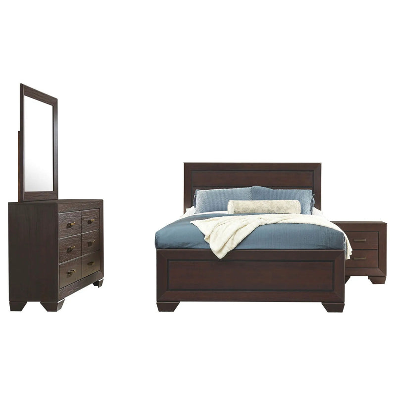 Kauffman 4-piece California King Bedroom Set Dark Cocoa by Unique Piece Furniture