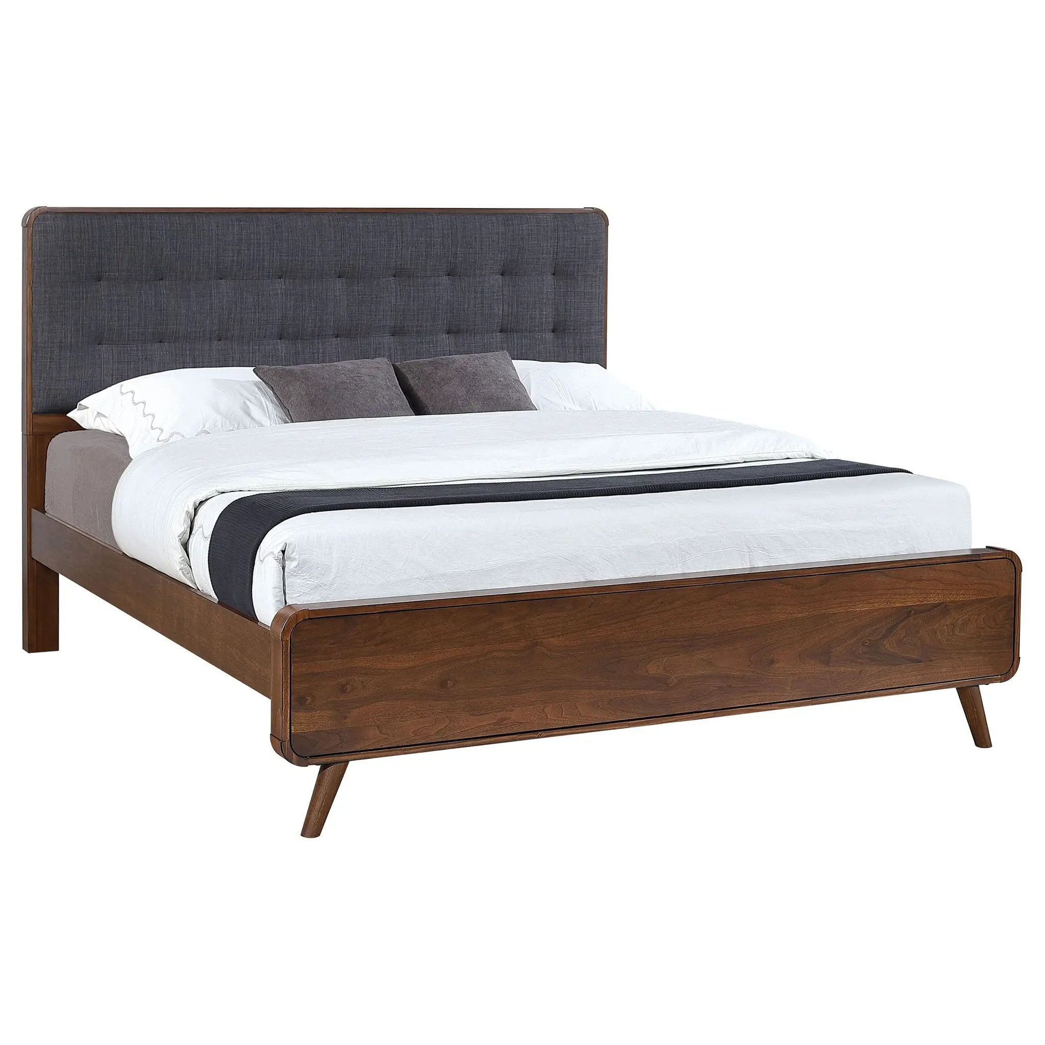 Robyn Wood Eastern King Platform Bed Dark Walnut by Unique Piece Furniture