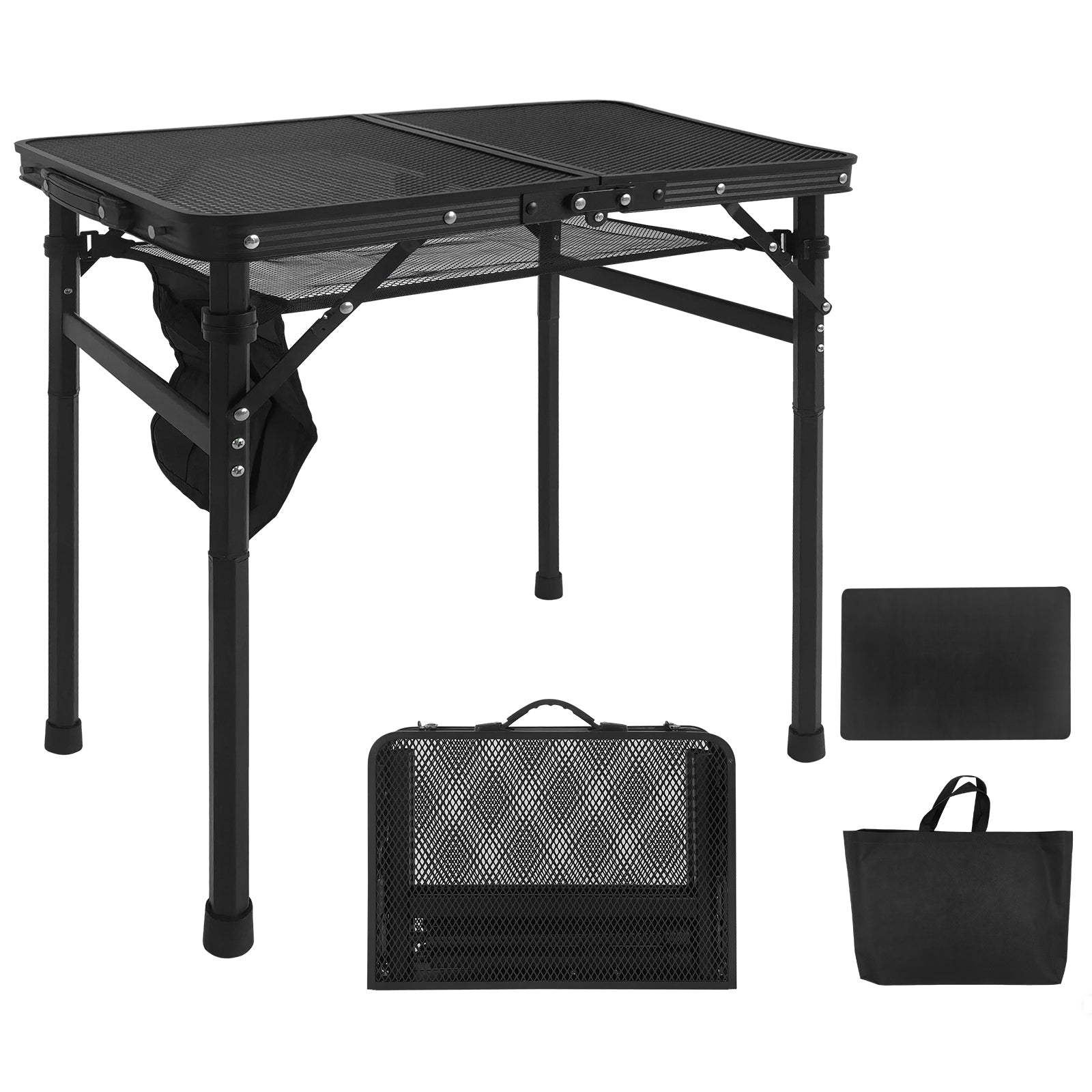 2FT Camping Table with Mesh Desktop, Lightweight & Portable by HouseOfZazla