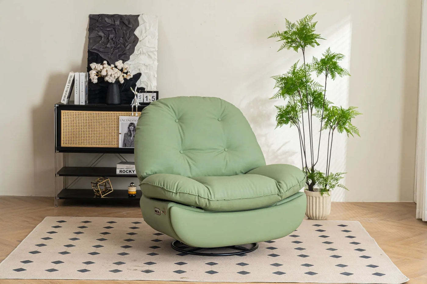 Power Recliner Swivel Glider USB Charger With tooth Music Player, Sleep, Working, Game And Leisure by HouseOfZazla