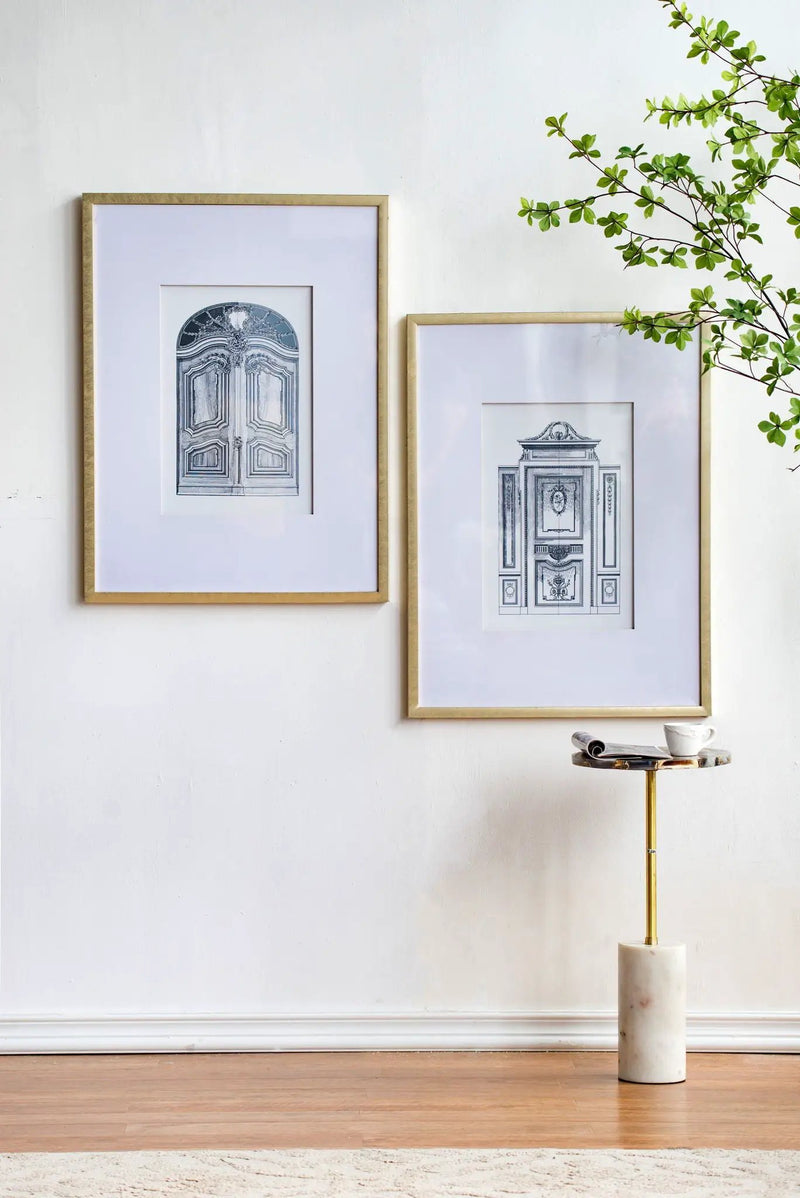 Fake Pencil Architectual Wall Art, Wall Decor Accent (Set of 2) - Silver by Unique Piece Furniture