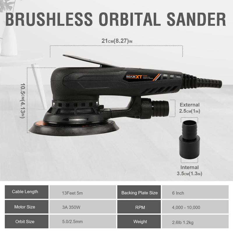 Electric 5mm Random Orbital Sander Brushless 350W 3A by HouseOfZazla