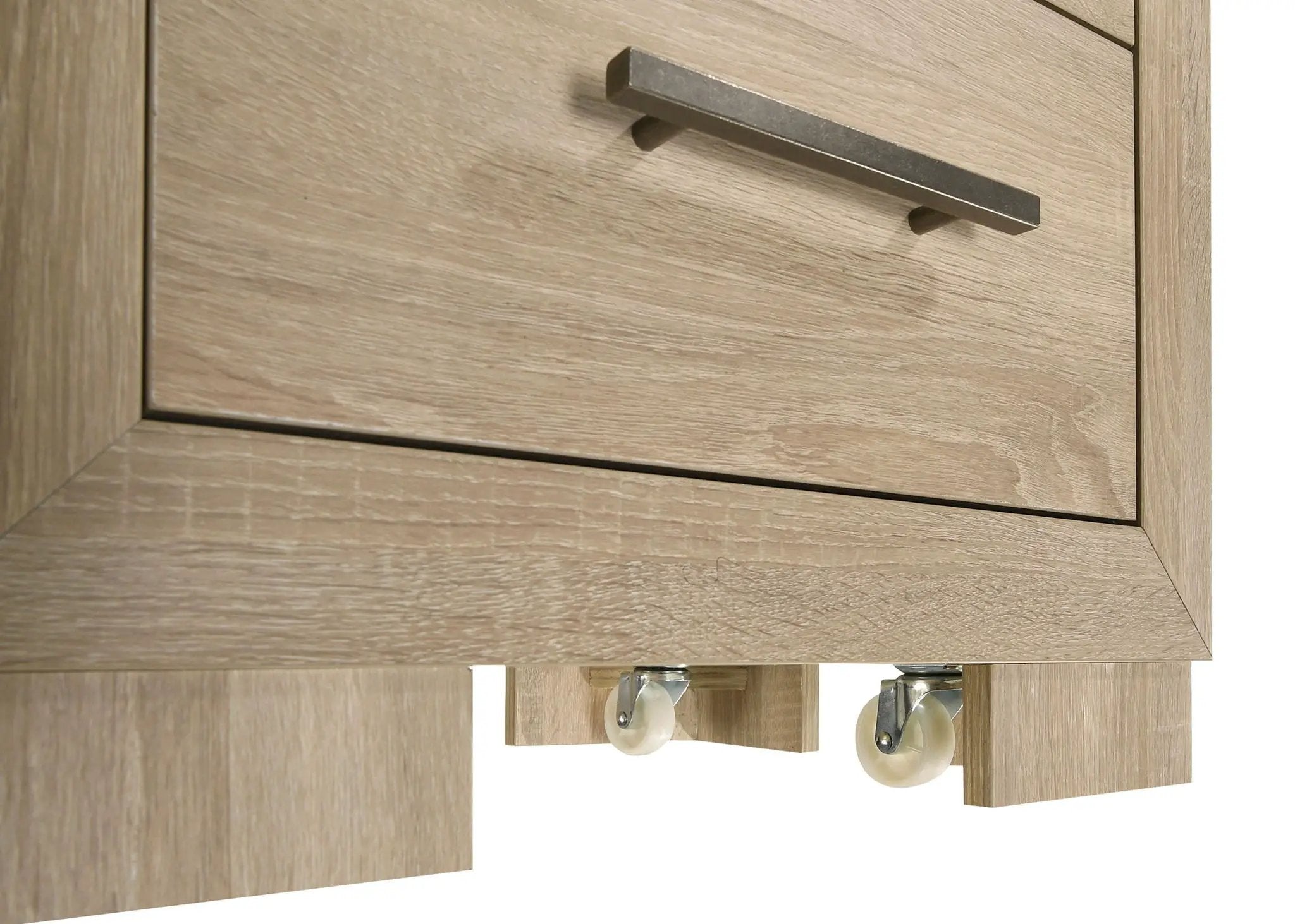 Arielle 2-drawer Bedroom Nightstand with Casters Light Oak by Unique Piece Furniture