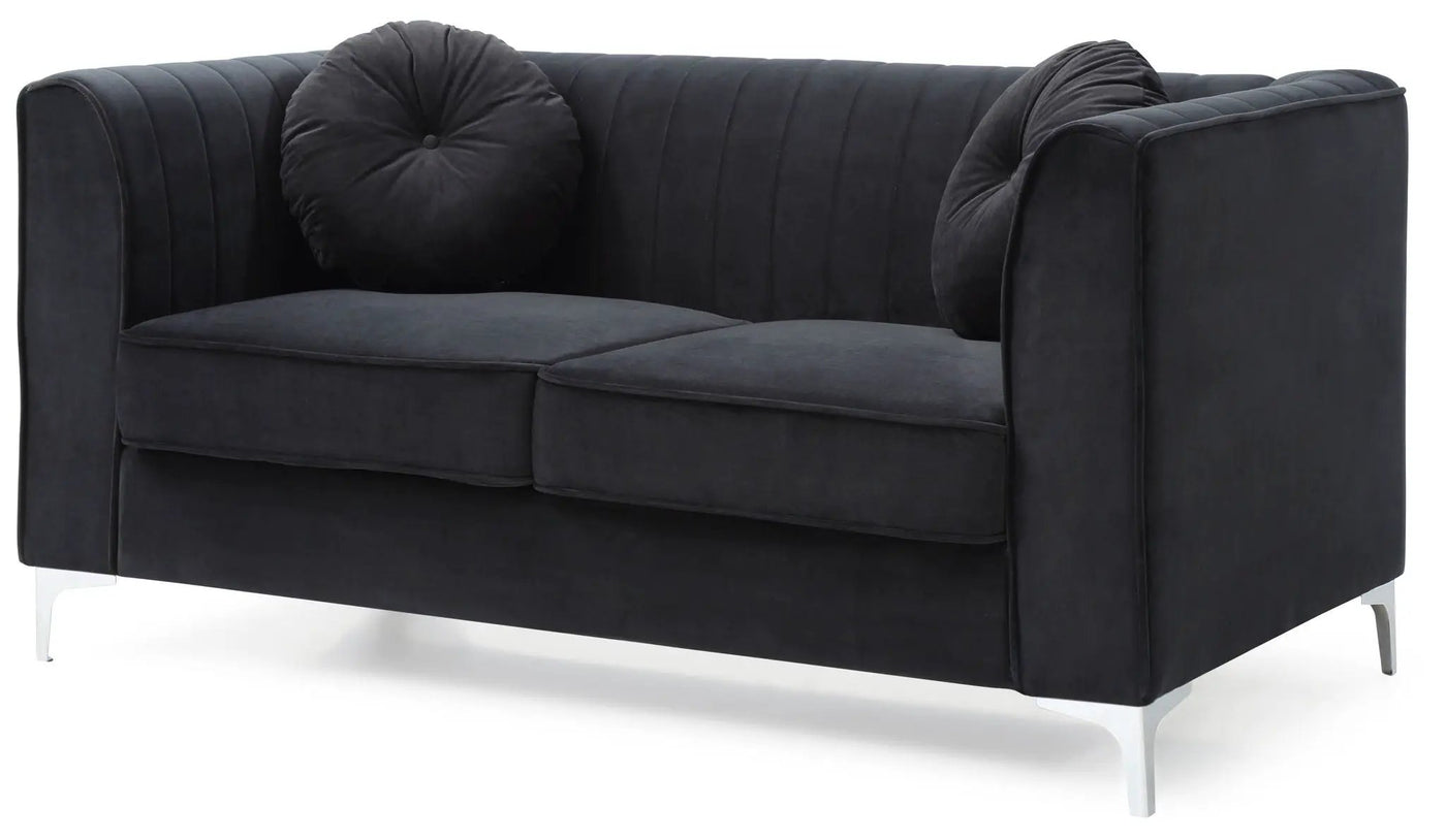 Glam Styled Micro Suede Loveseat by HouseOfZazla