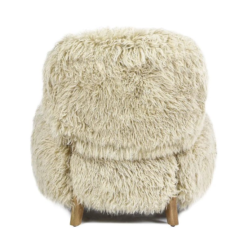 Enchante - New Zealand Sheepskin Accent Arm Chair - Taupe / Natural by HouseOfZazla
