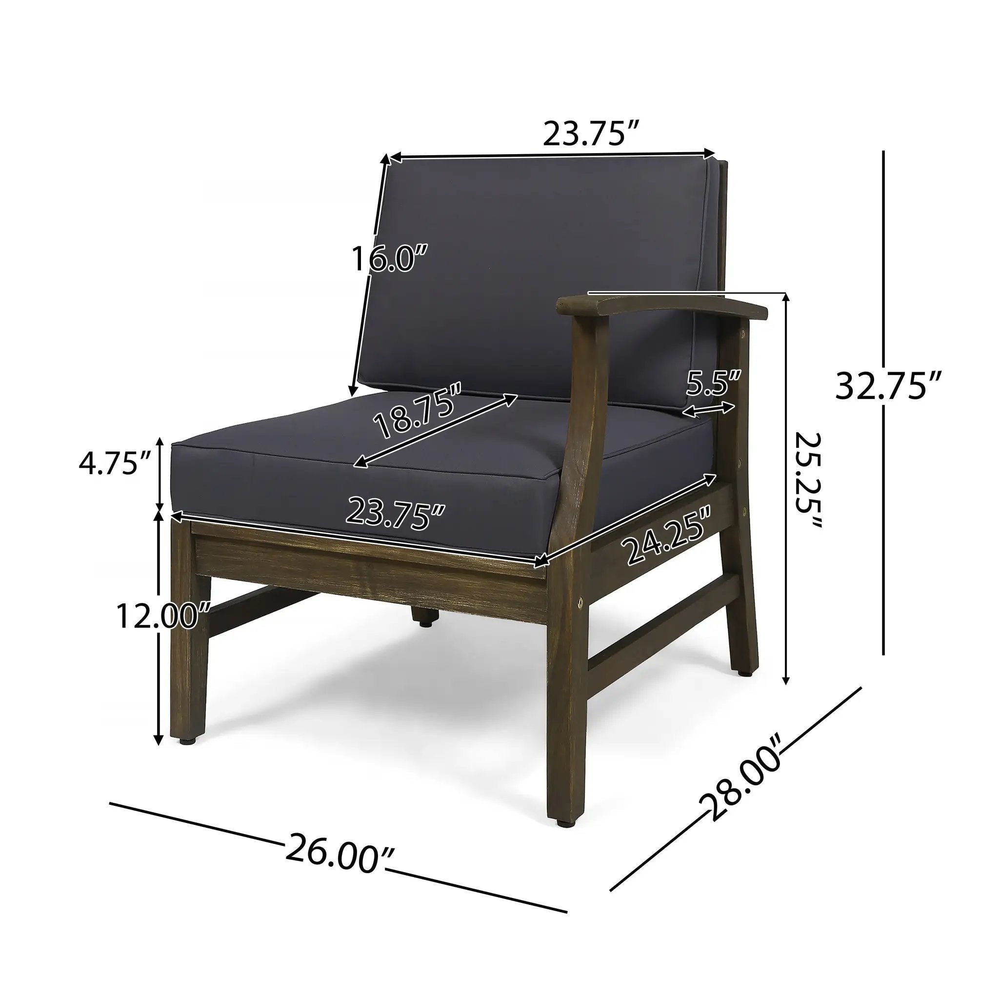 Perla 6-Piece Dark Grey Outdoor Sofa Set by HouseOfZazla