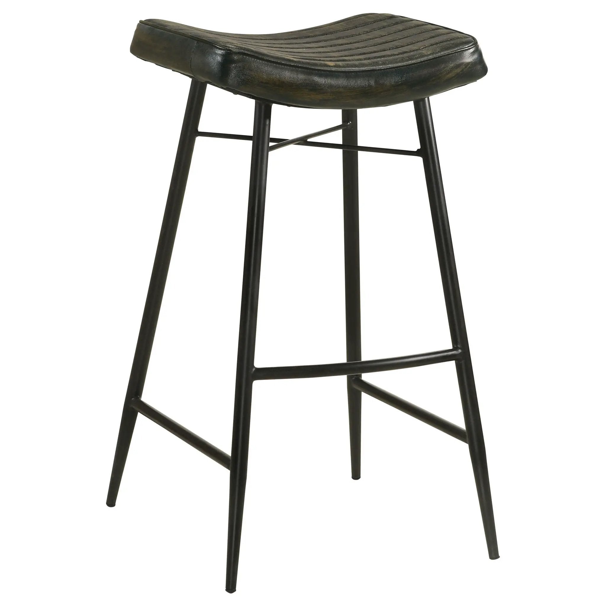 Bayu Leather Upholstered Bar Stool Espresso (Set of 2) by Unique Piece Furniture