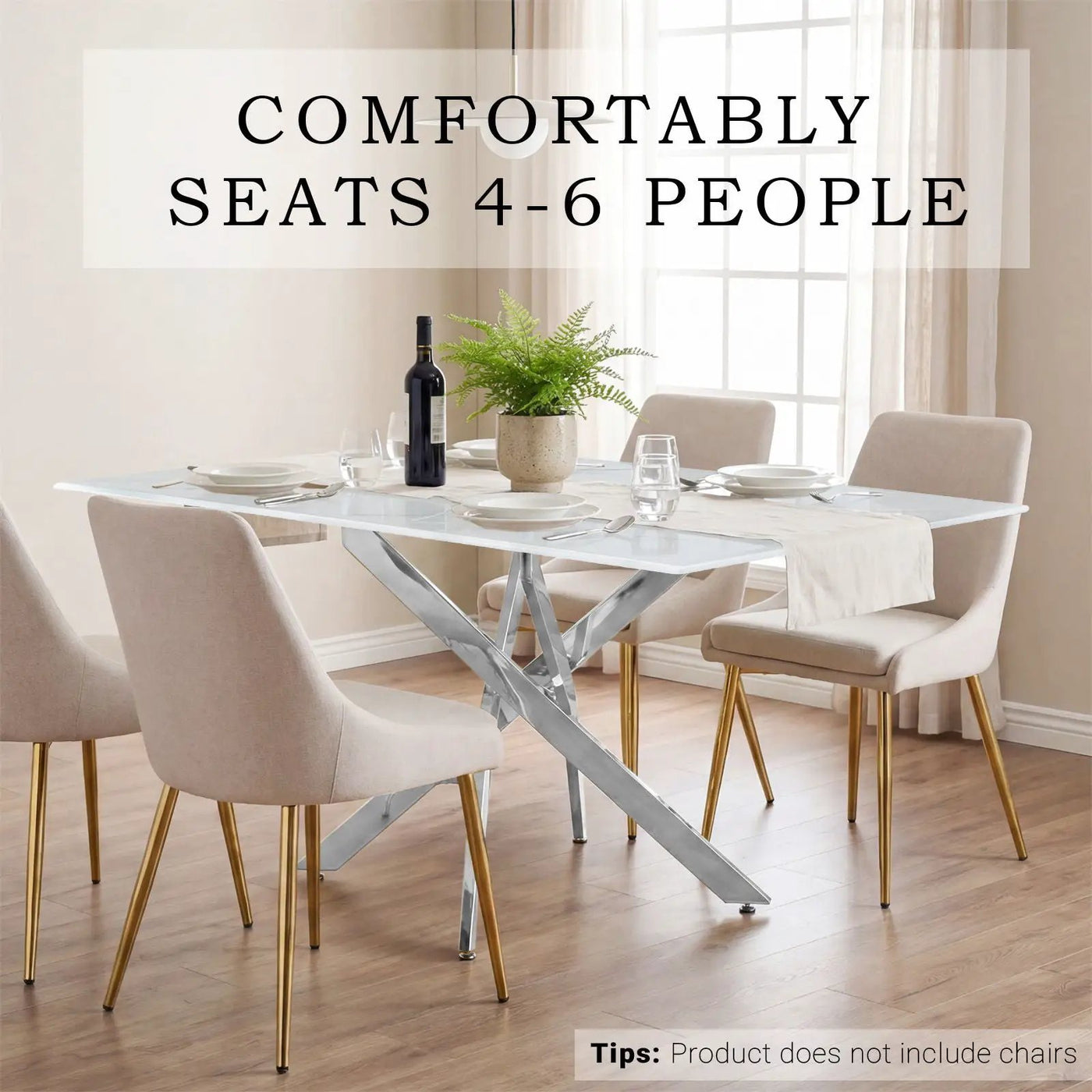 Modern Rectangular Table For Dining Room by HouseOfZazla