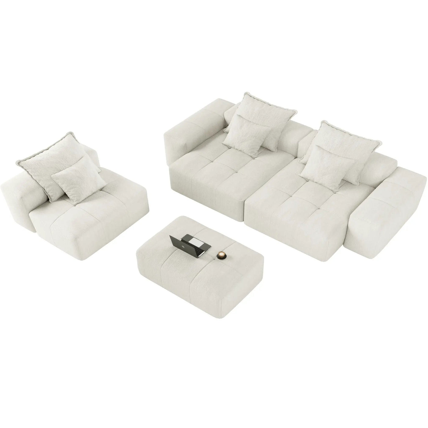 Modern Oversized DIY Combination Modular Sectional Sofa With Pillows by HouseOfZazla