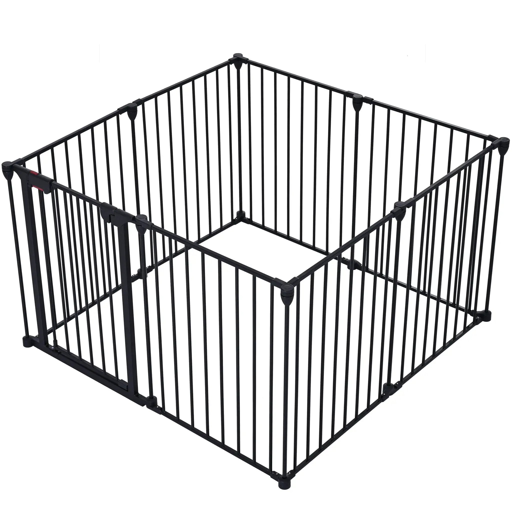 Adjustable Safety Gate Play Yard Metal Doorways Fireplace Fence Christmas Tree Fence Gate For House Stairs Gate Prohibited Area Fence by HouseOfZazla